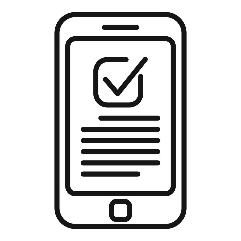 Smartphone expertise icon outline vector. Business expert vector