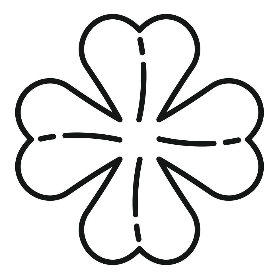 St patrick clover icon outline vector. Four leaf vector