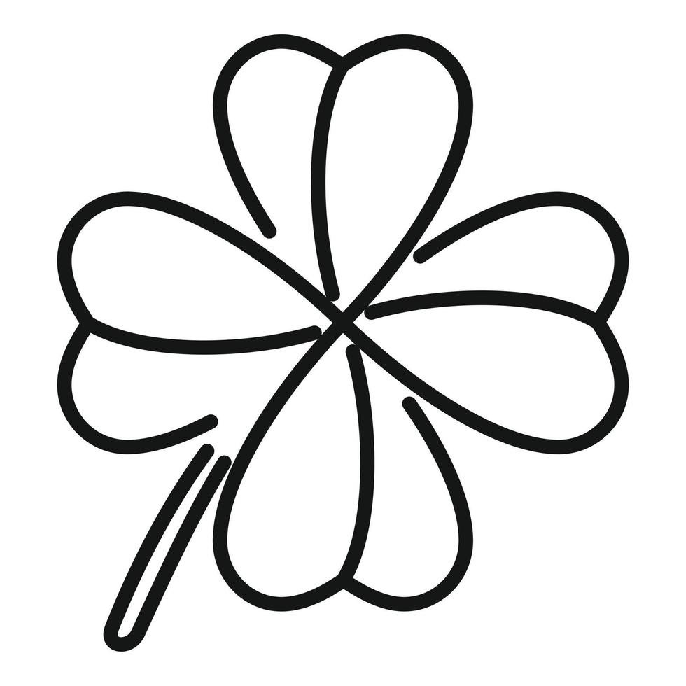 Spring clover icon outline vector. Luck leaf vector