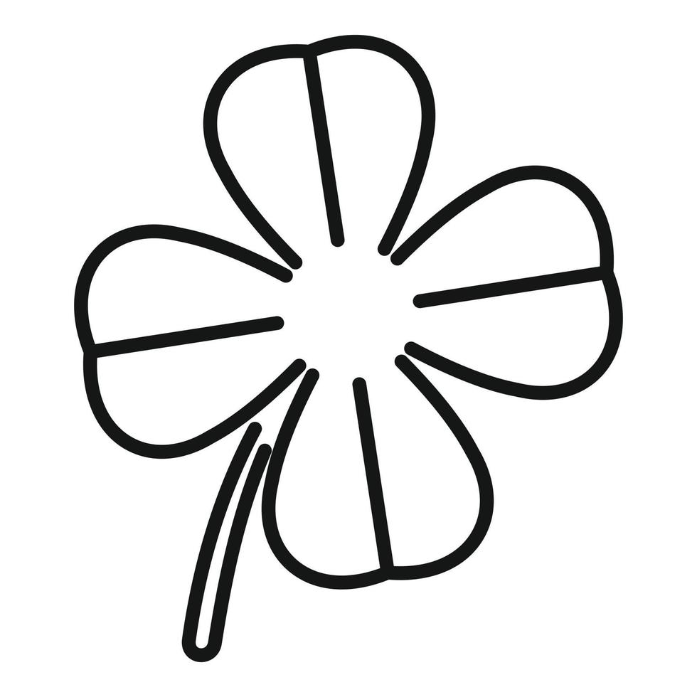 Celtic clover icon outline vector. Irish luck vector