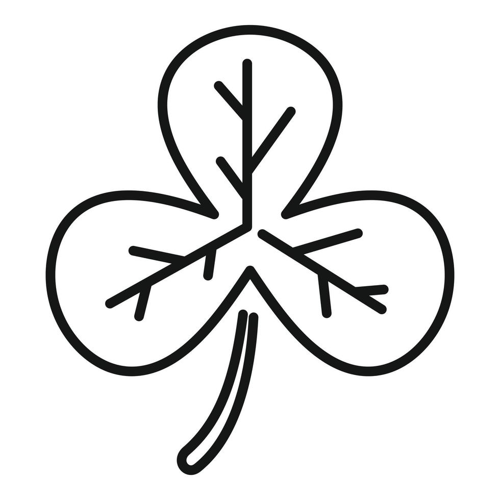 March clover icon outline vector. Ireland day vector