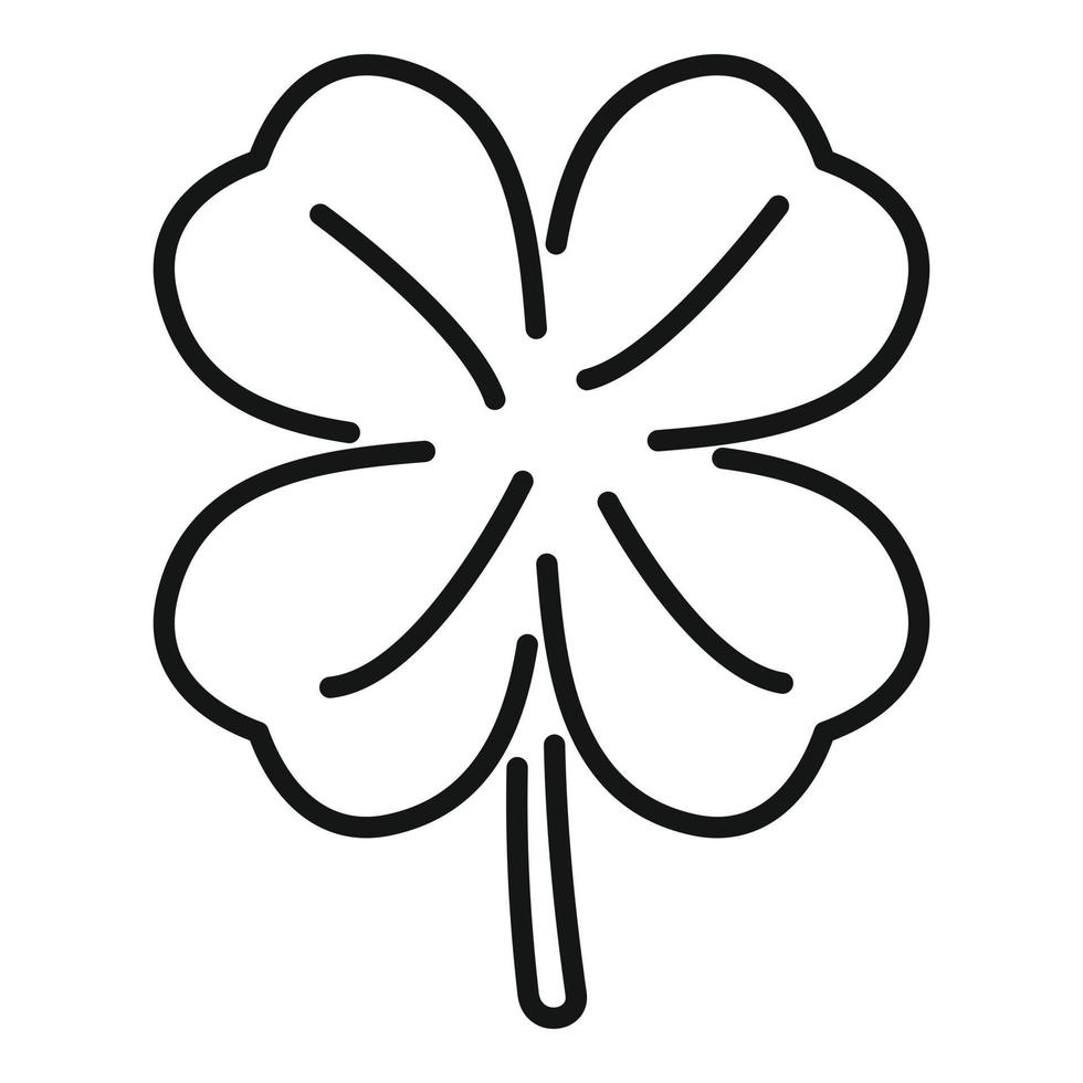 Clover plant icon outline vector. Irish luck vector