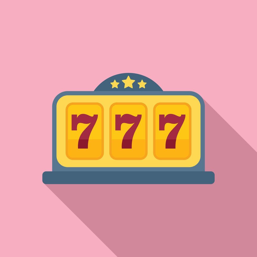 Fun casino icon flat vector. Spin game vector