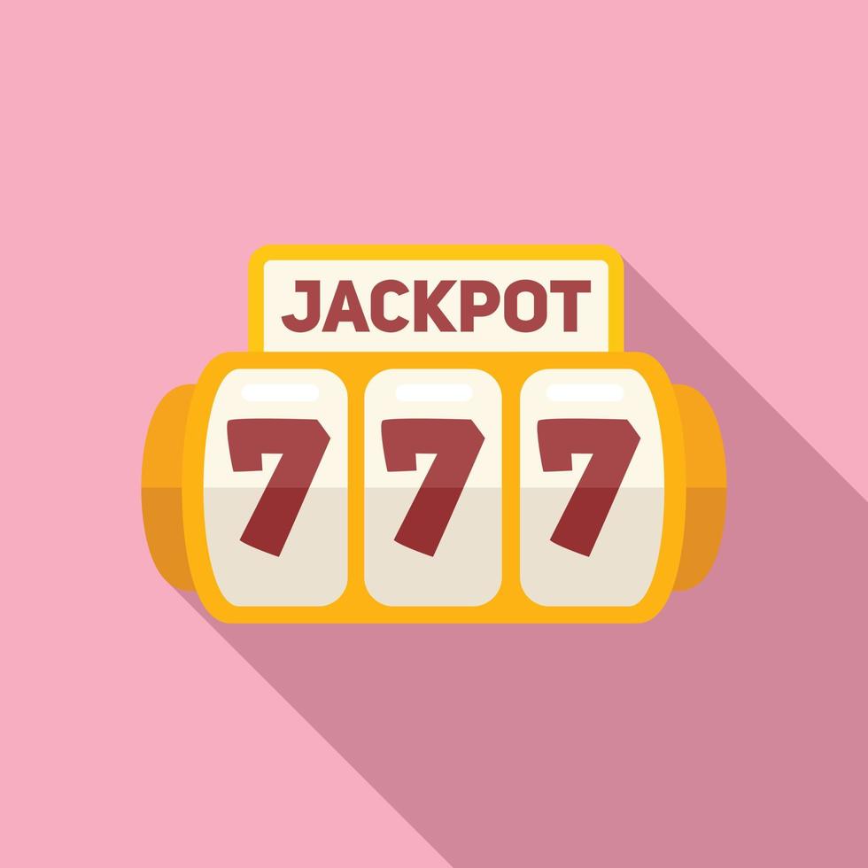 jackpot juego icono vector plano. máquina de casino