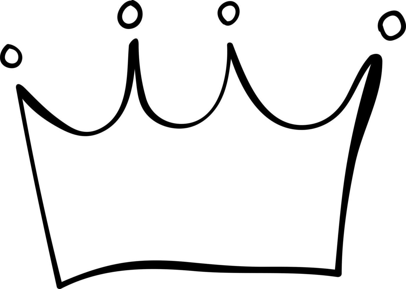 Hand Drawn Crown Doodle Vector Illustration