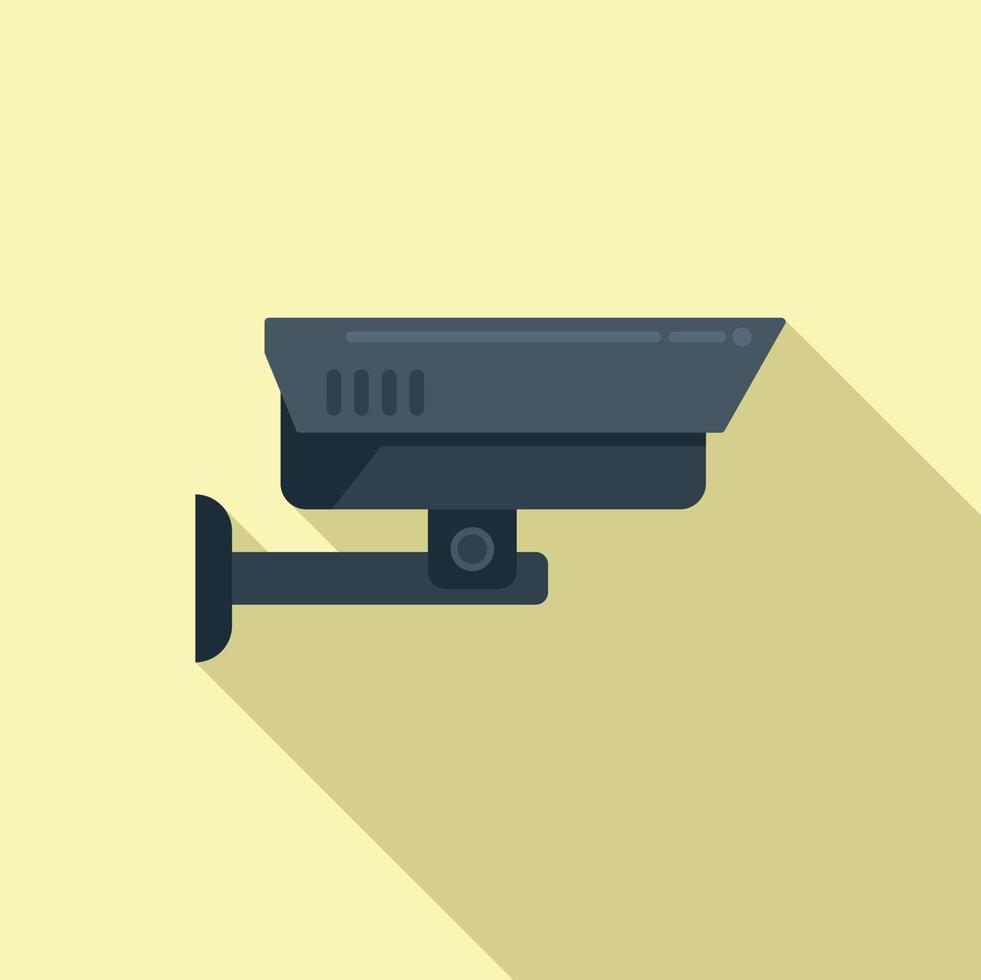 Security camera icon flat vector. Secret service vector
