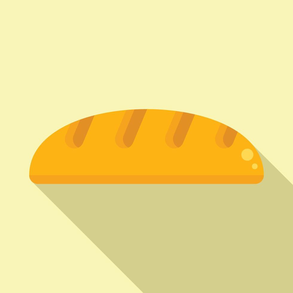 vector plano de icono de pan. pasteles de harina