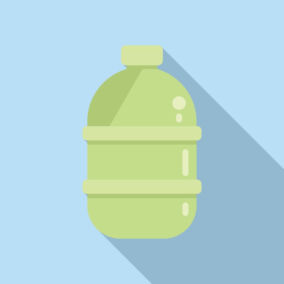 Big plastic bottle icon flat vector. Eco recycle vector