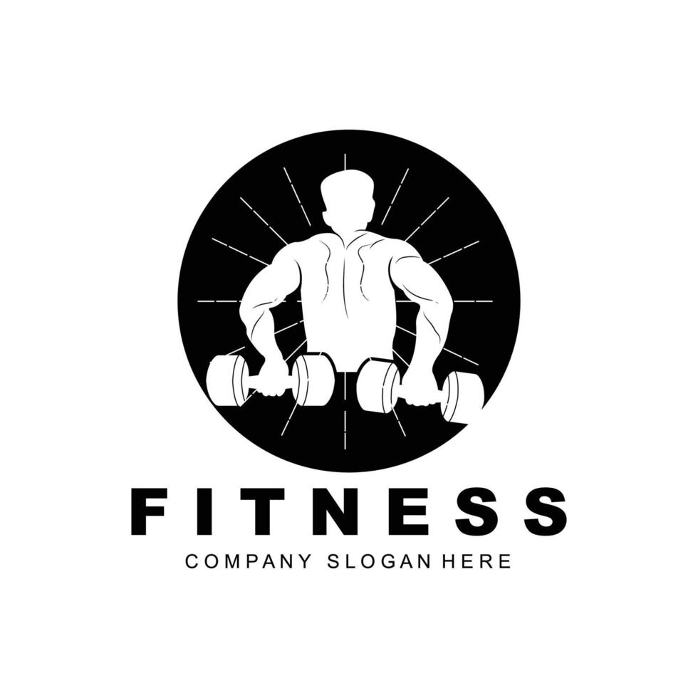 logotipo de gimnasio, vector de logotipo de fitness, diseño adecuado para fitness, equipo deportivo, salud corporal, marcas de productos de suplementos corporales