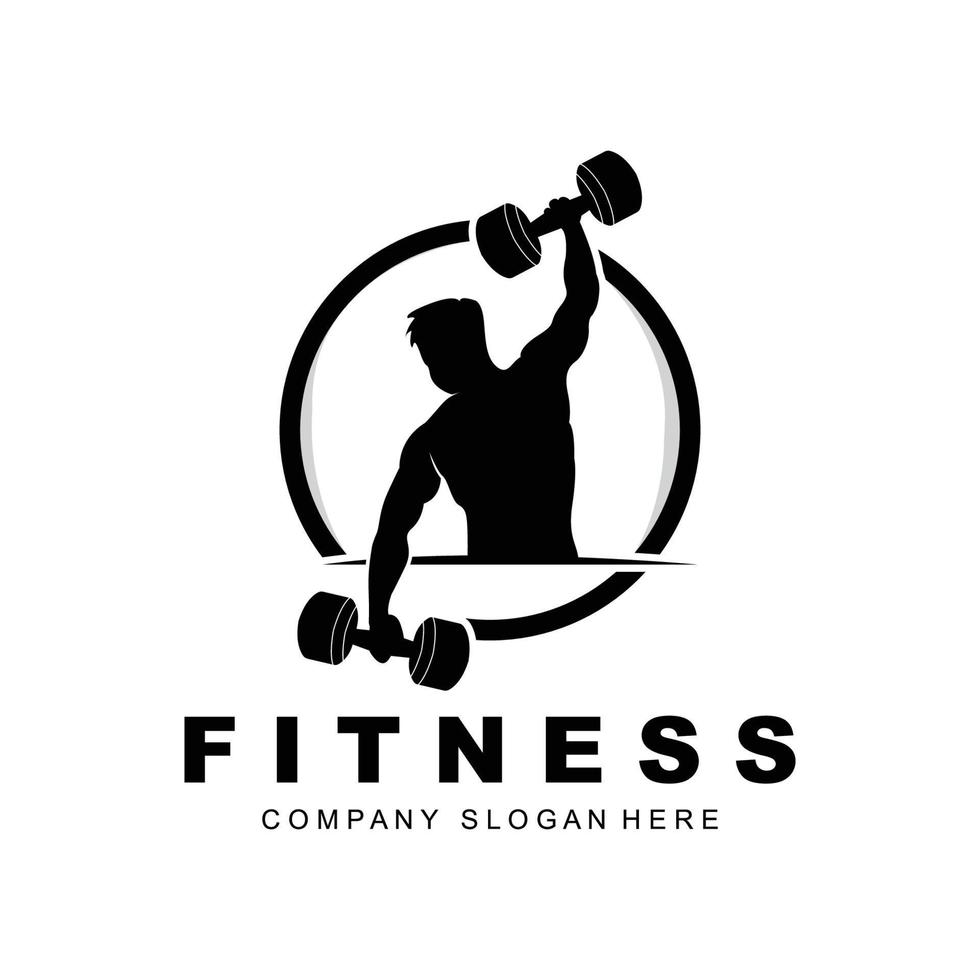 logotipo de gimnasio, vector de logotipo de fitness, diseño adecuado para fitness, equipo deportivo, salud corporal, marcas de productos de suplementos corporales