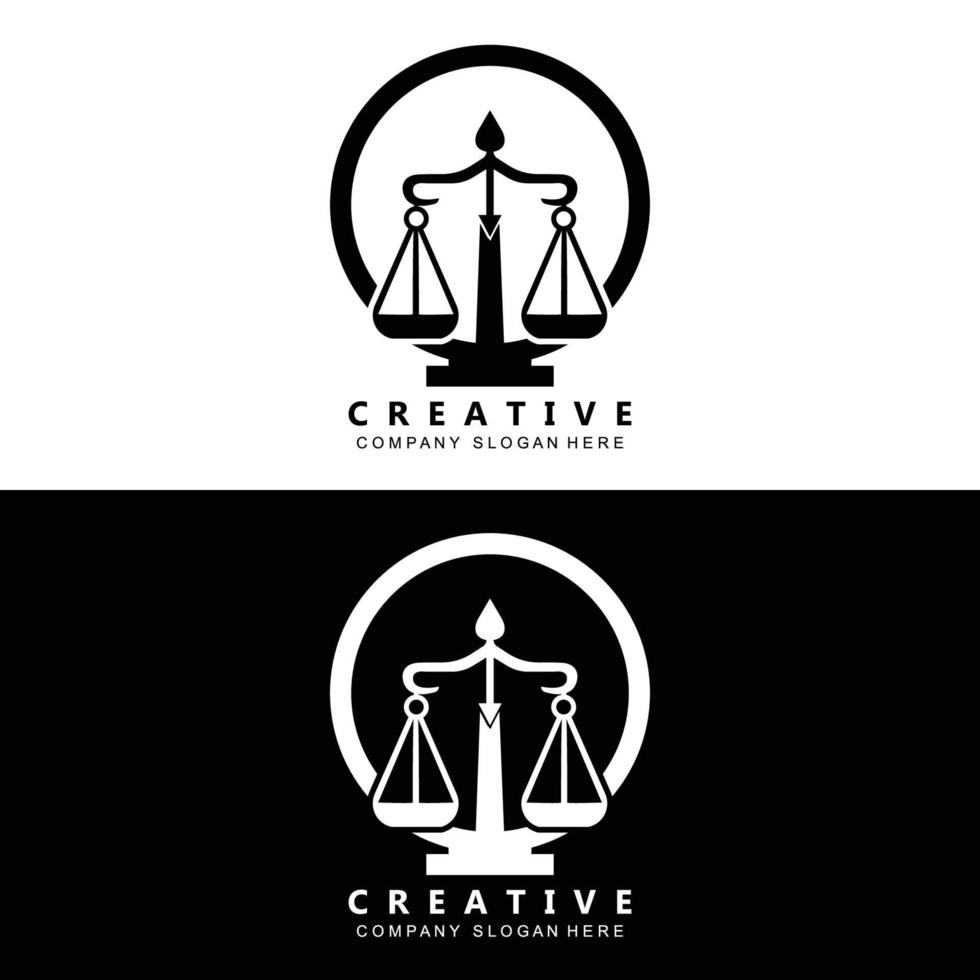 logo de ley, vector de justicia de escalas, diseño para marcas de casas de empeño, ley, abogado, instituciones financieras