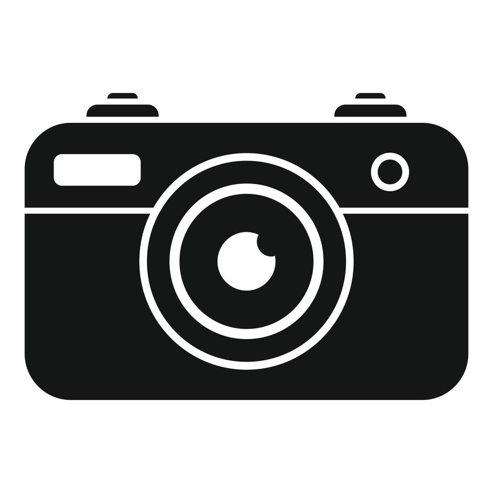 Secret agent camera icon simple vector. Person support vector