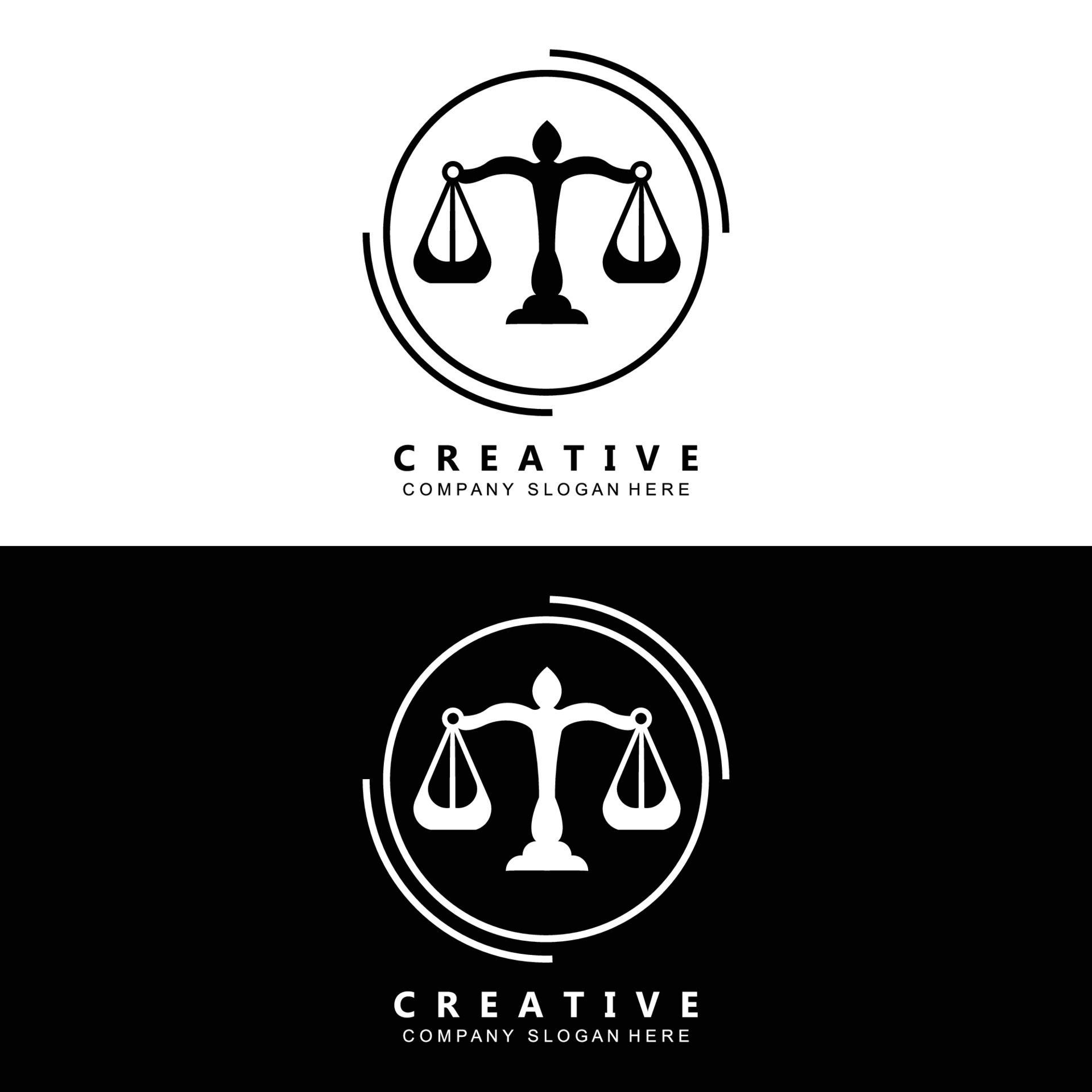 Law Logo, Scales Justice Vector, Design For Pawnshop Brands, Law