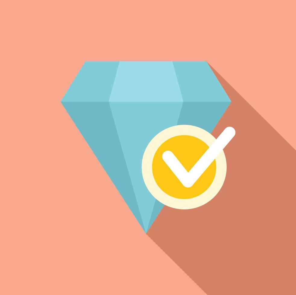 Diamond trust icon flat vector. Control work vector