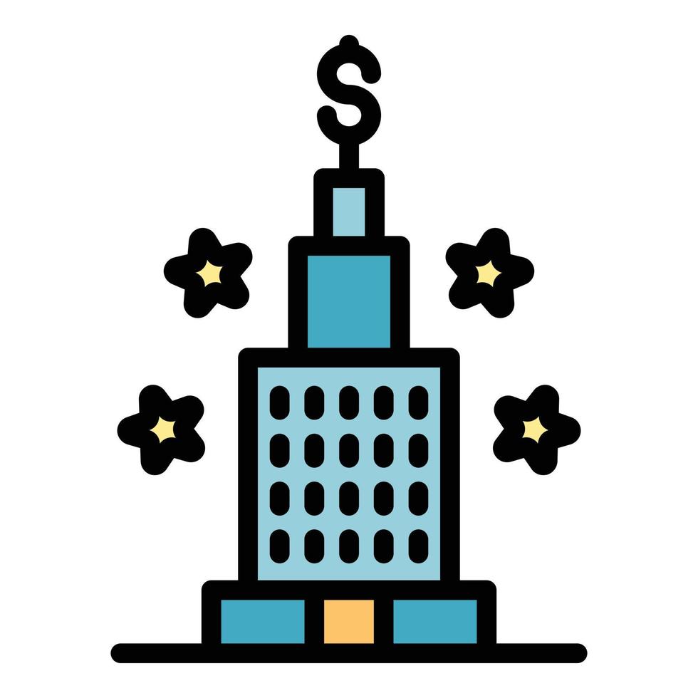 Reward icon color outline vector