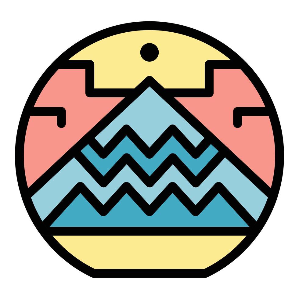 Alchemy icon color outline vector