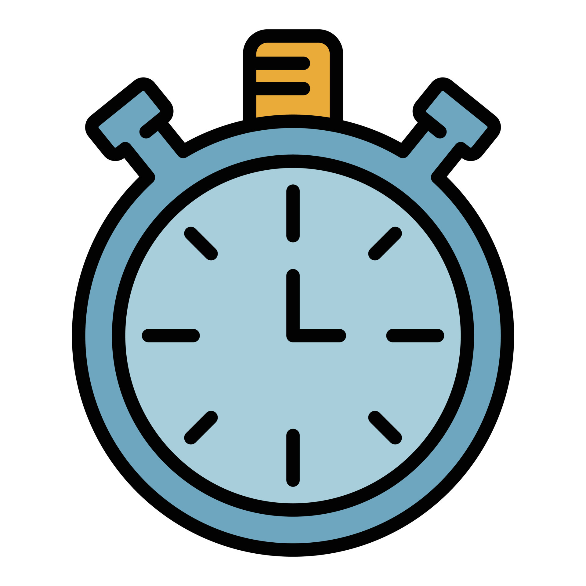 Analog stopwatch icon color outline vector 15154600 Vector Art at Vecteezy