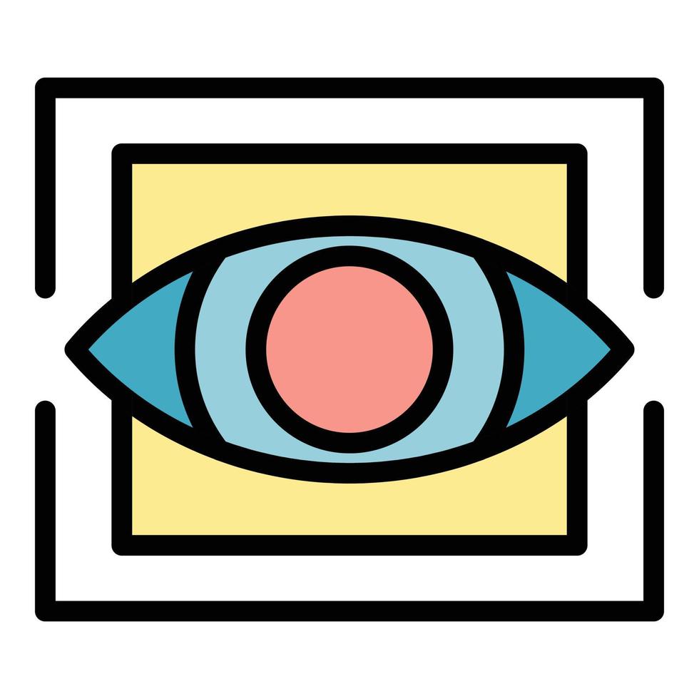 vector de contorno de color de icono de alquimia de ojo de moda