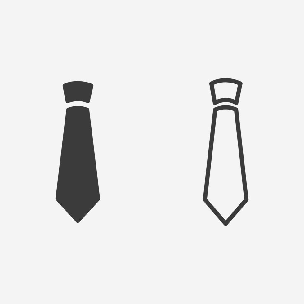 tie icon vector. costume, dress, clothing, accessory, suit symbol sign vector