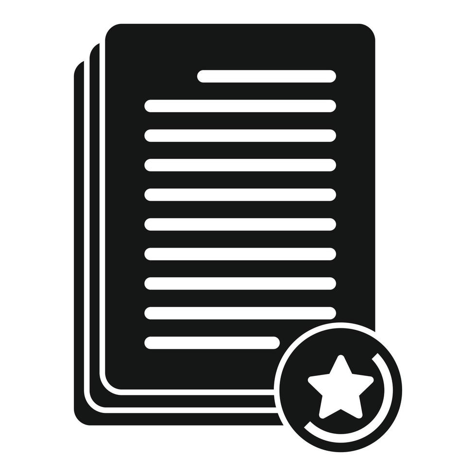 vector simple de icono de documentos aprobados. confianza en el trabajo