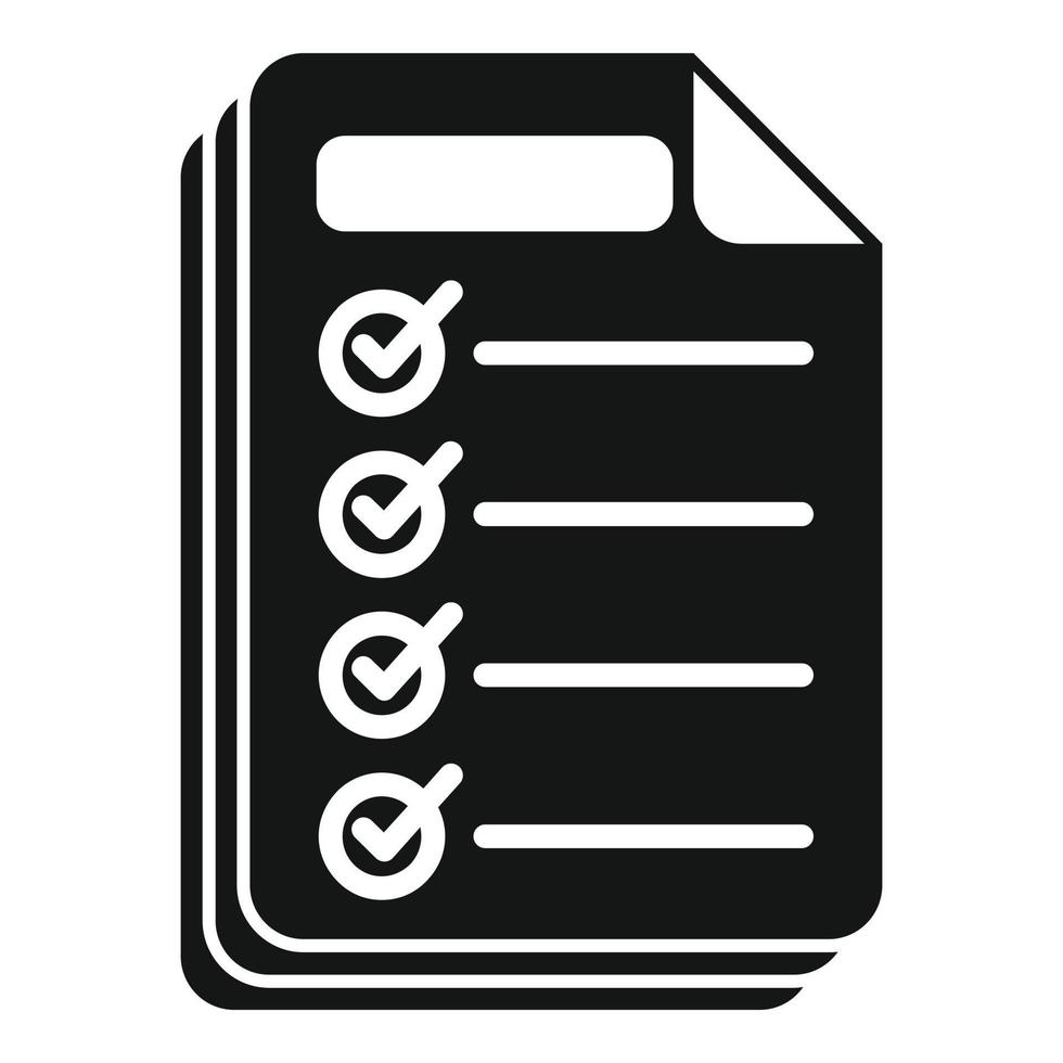 To do list icon simple vector. Expert standard vector