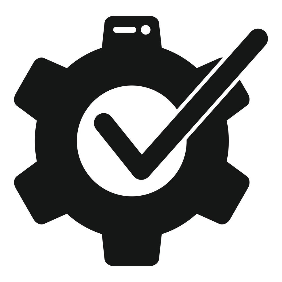 Gear connect icon simple vector. Work trust vector