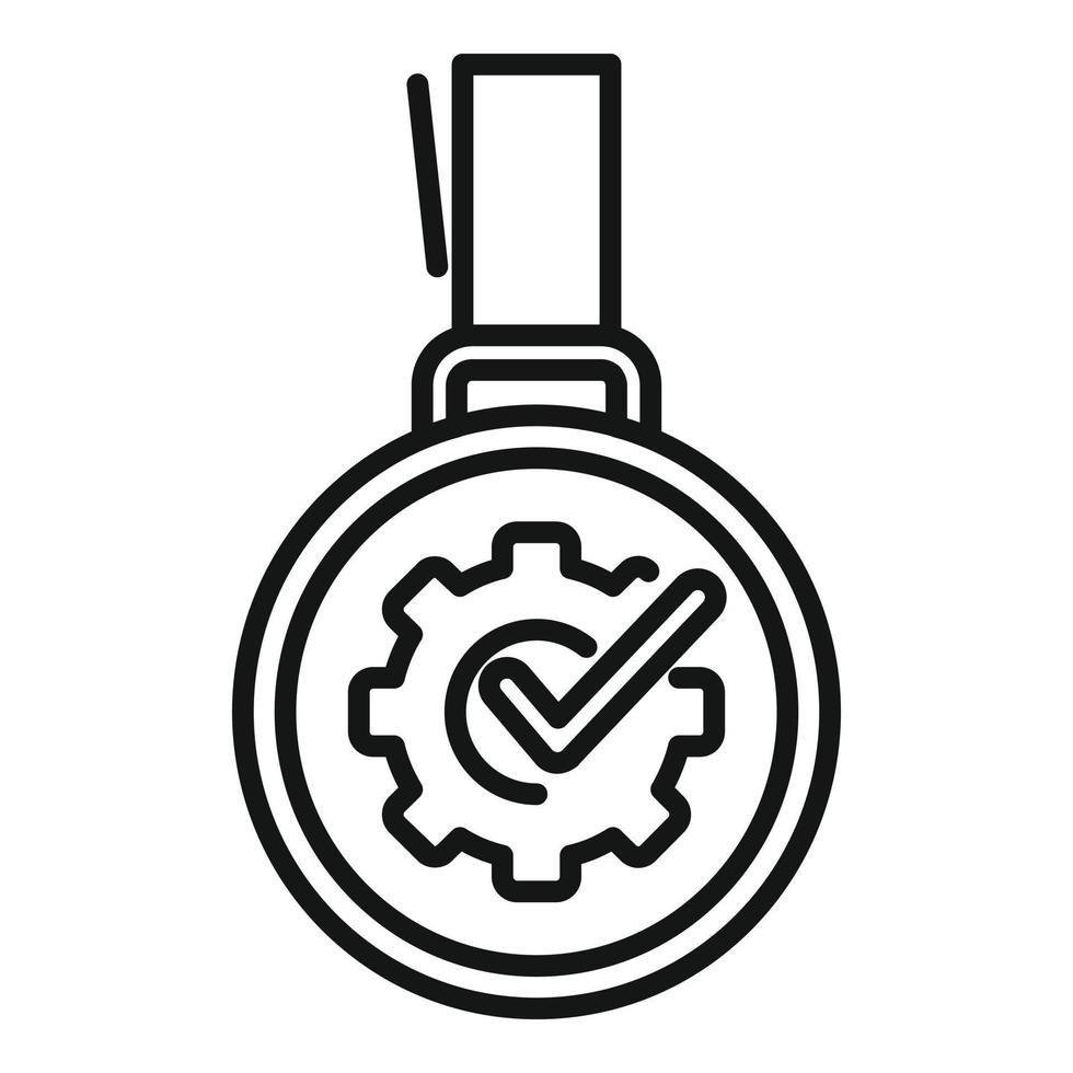 Expertise medal icon outline vector. Quality expert vector