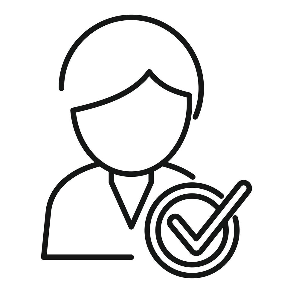 Approved expert icon outline vector. Quality control vector