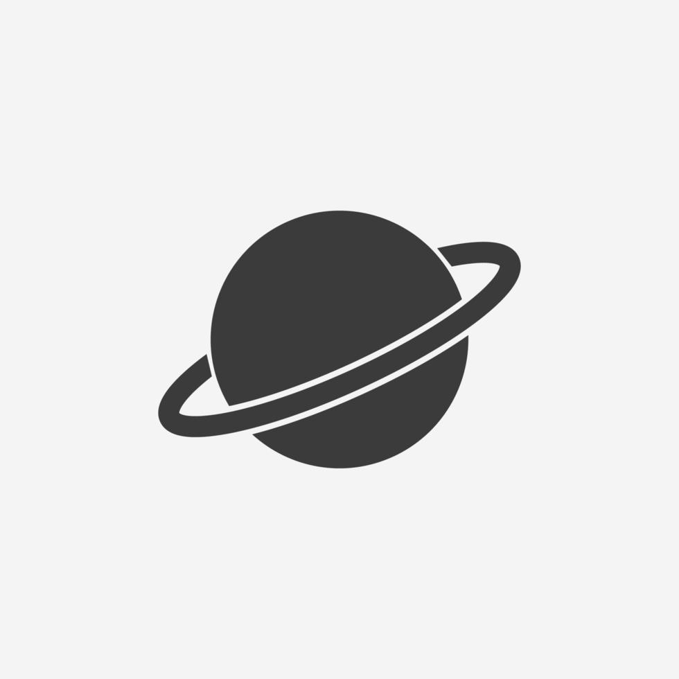 planet, galaxy, saturn, space icon vector symbol sign