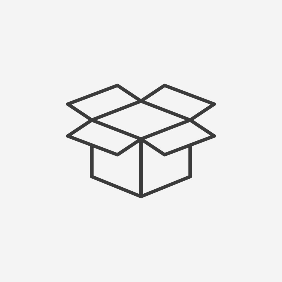 package, open box icon vector isolated symbol sign 15154815 Vector Art