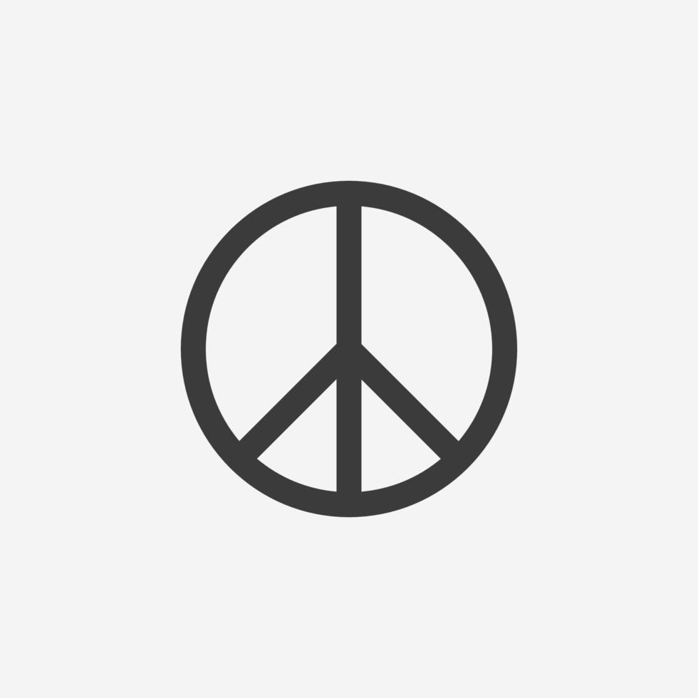 pacifism, peace, antiwar icon vector symbol sign