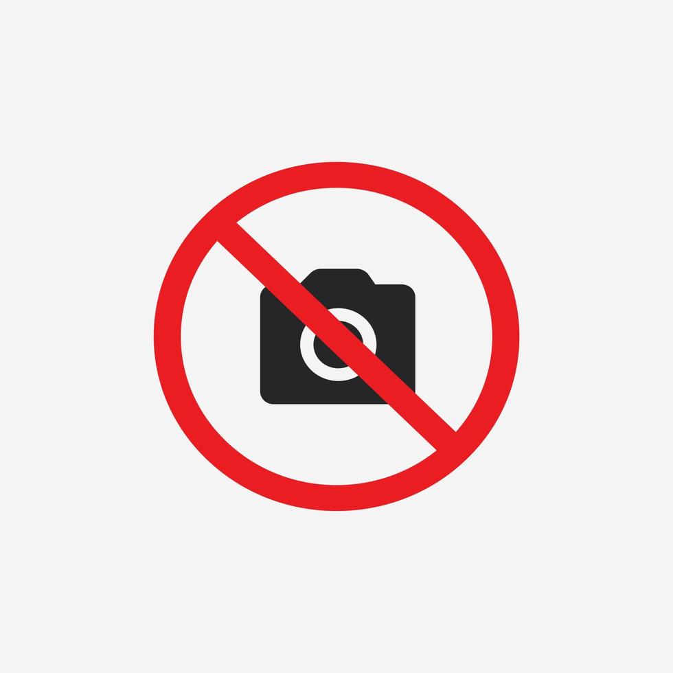 do not camera use sign symbol. camera prohibited, forbidden photo camera symbol sign vector