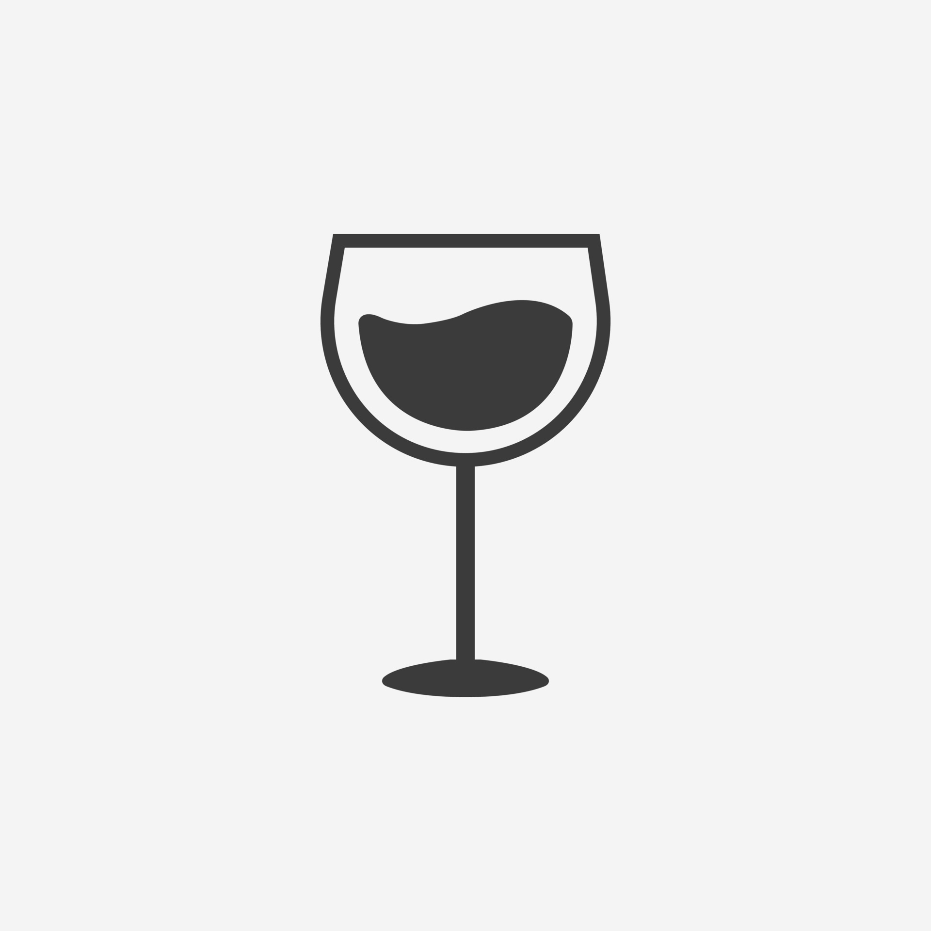 red wine icon vector. alcohol, drink, glass, wineglass symbol sign