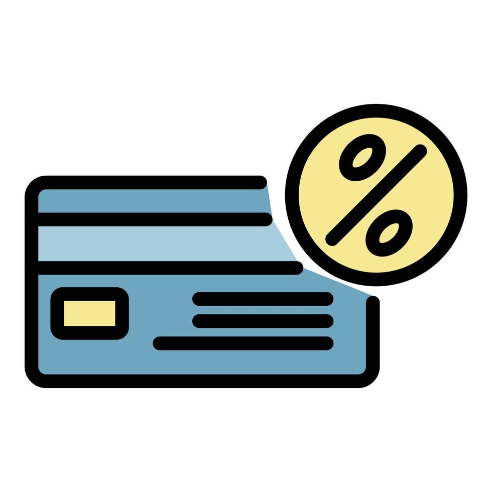 vector de contorno de color de icono de tarjeta de crédito de arrendamiento