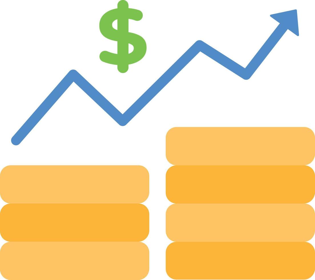 aumento del crecimiento del dinero vector