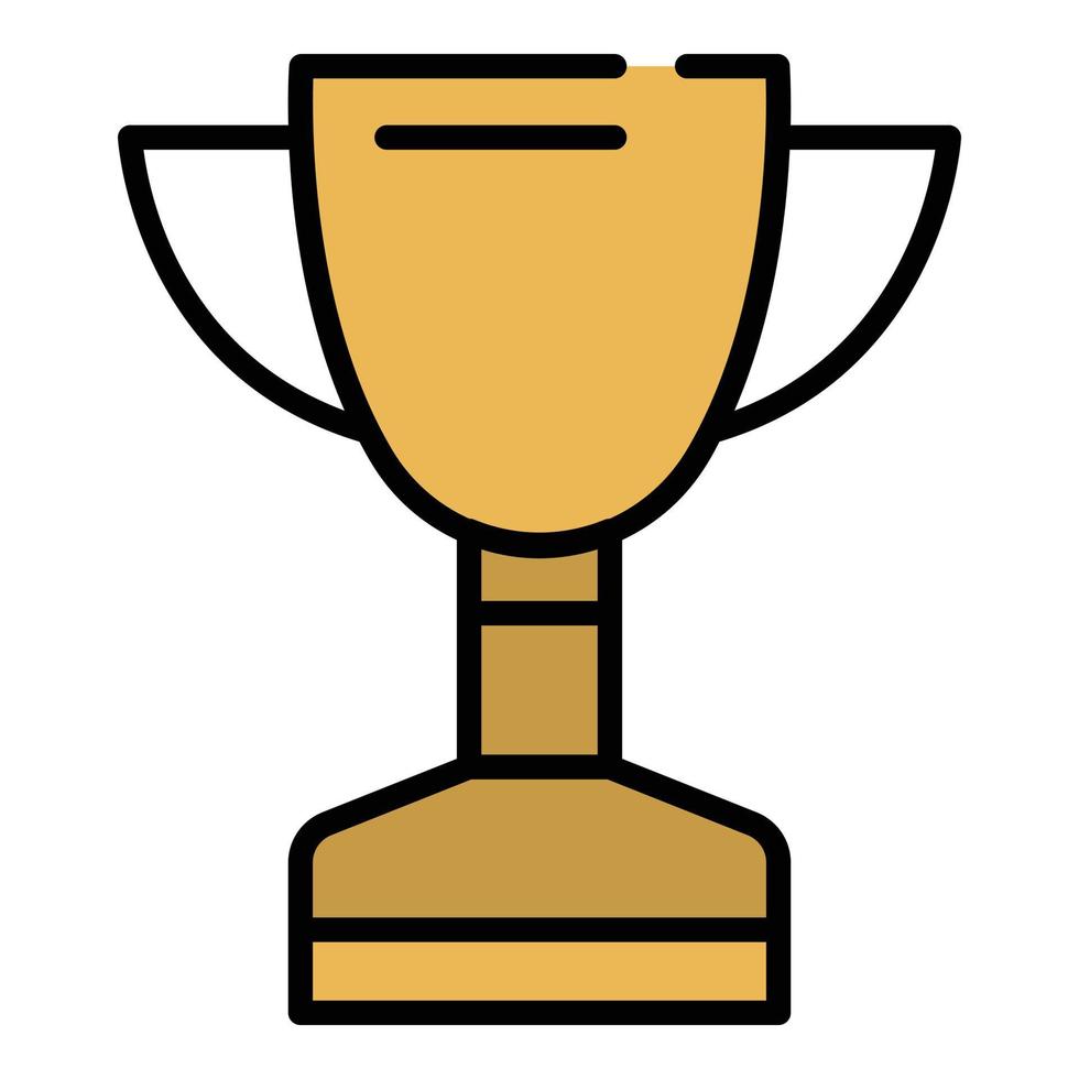 Champion cup icon color outline vector