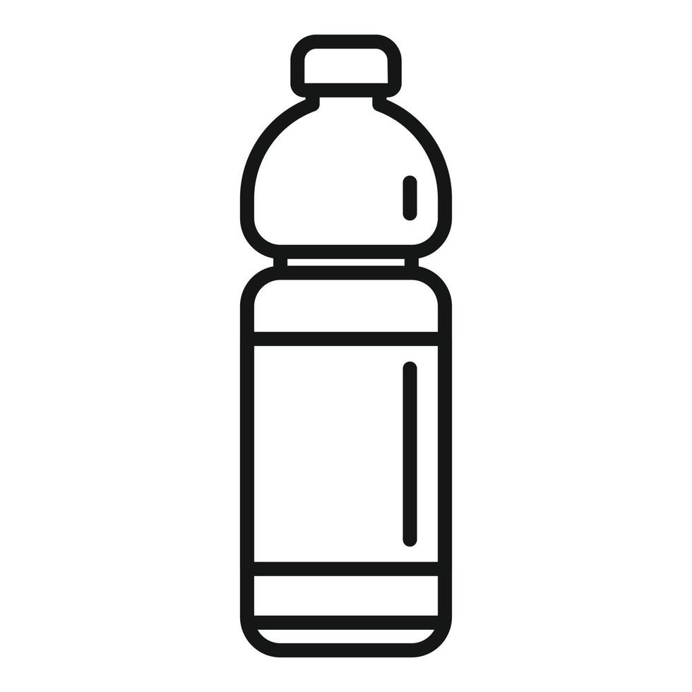 Mineral water bottle icon outline vector. Recycle plastic vector