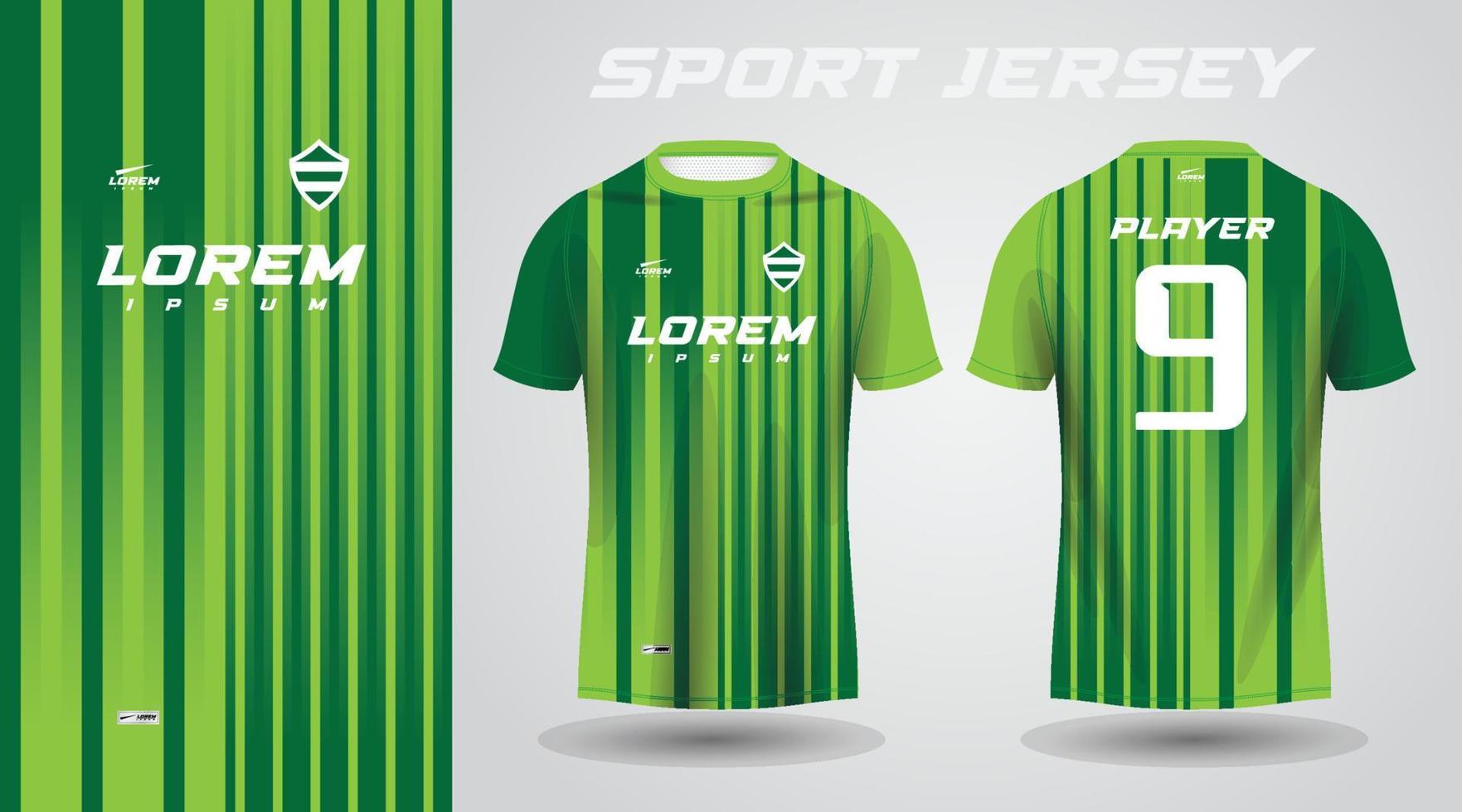 diseño de camiseta deportiva de camisa verde vector