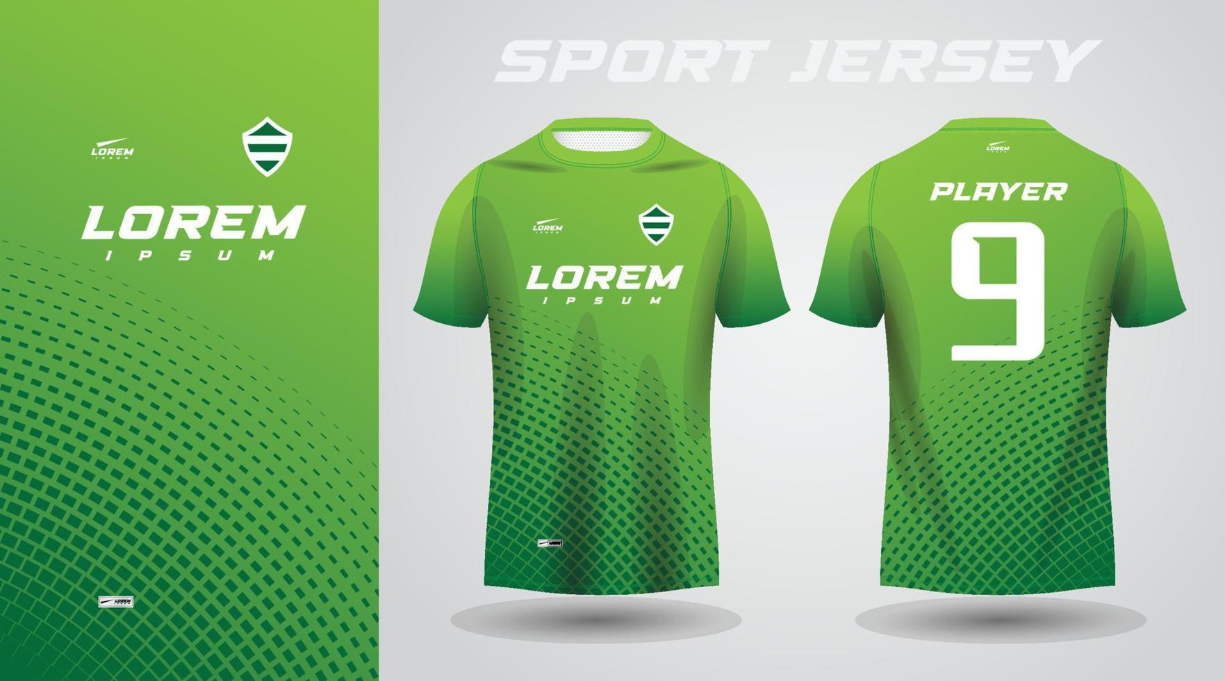 green shirt sport jersey design vector