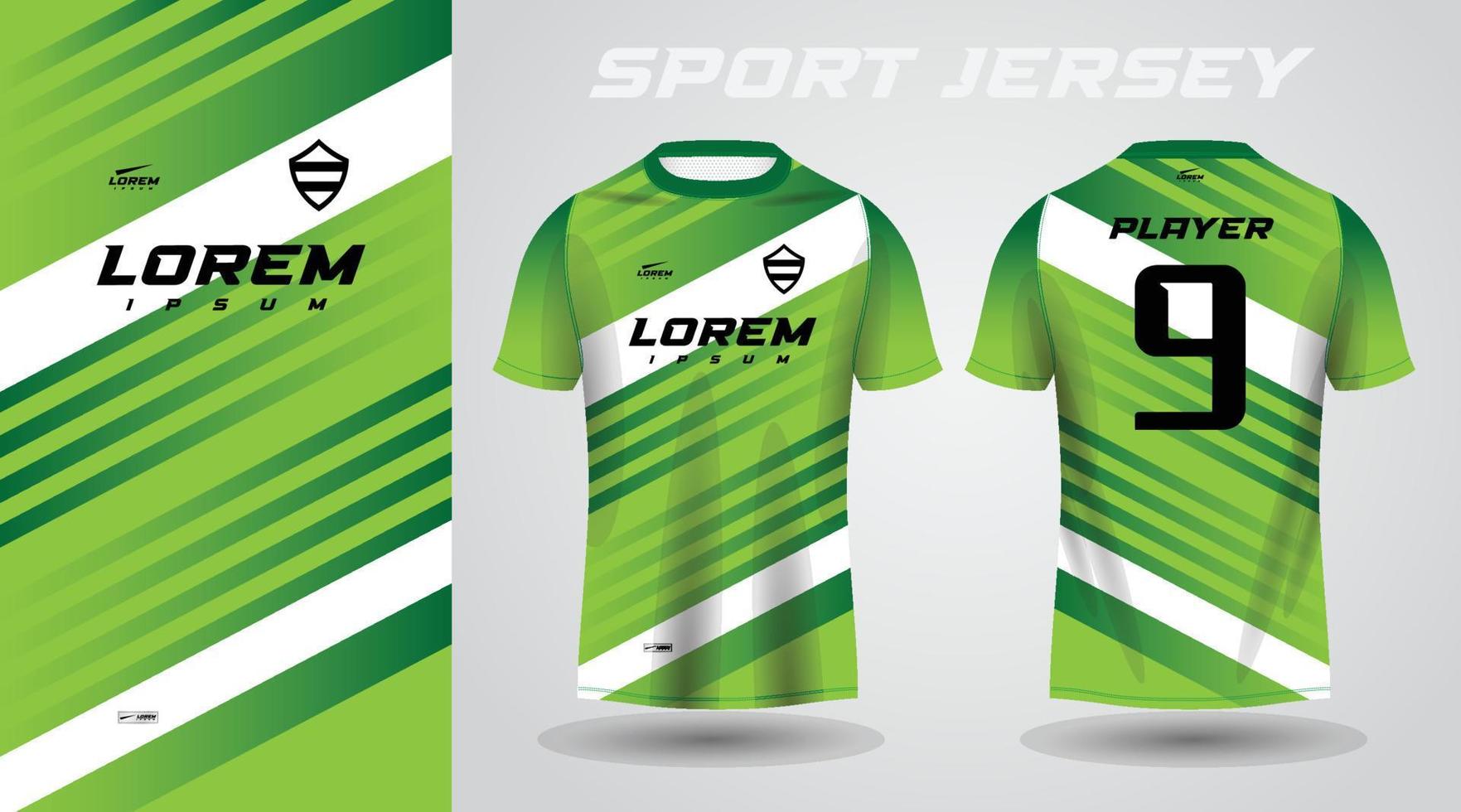 diseño de camiseta deportiva de camisa verde vector