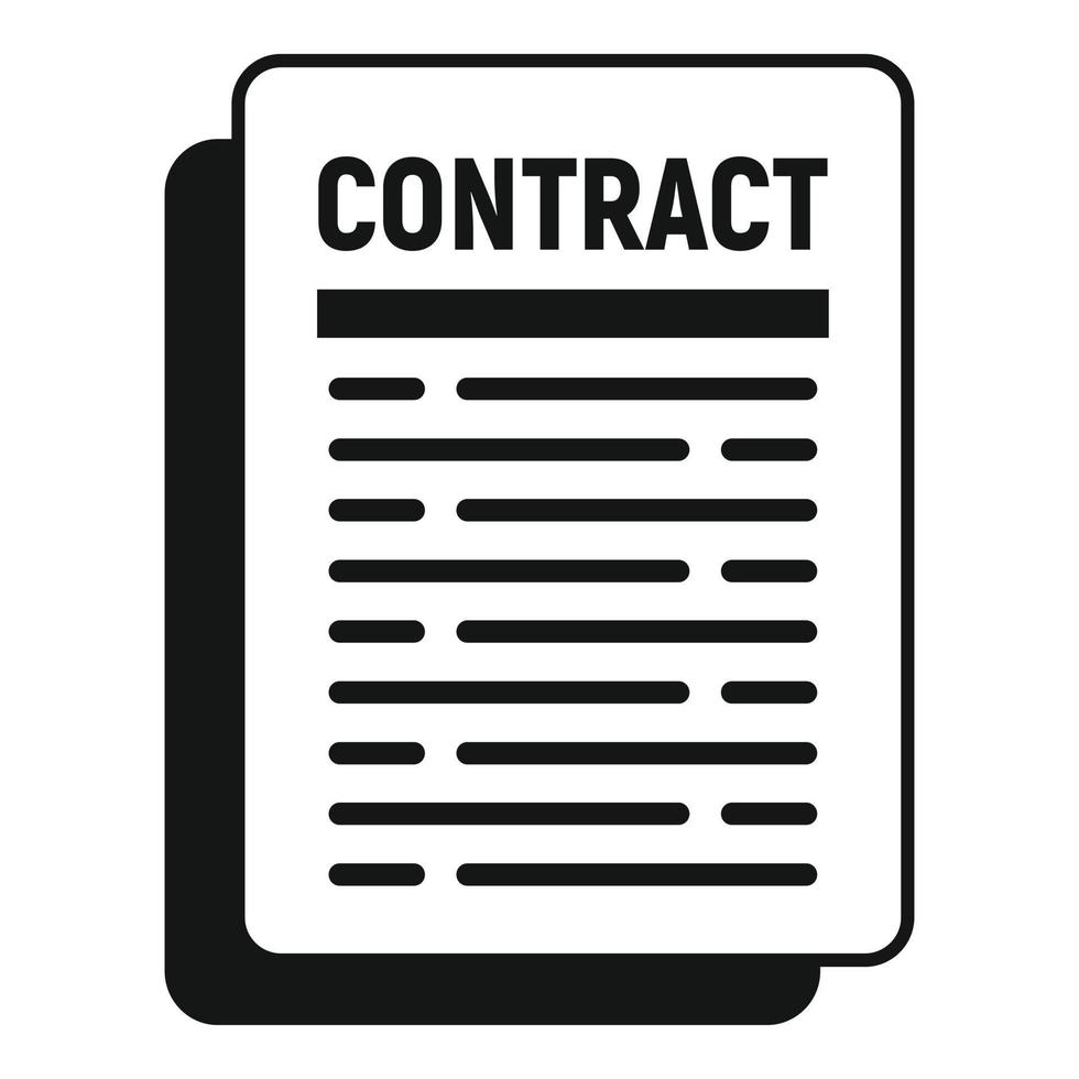 Seller contract icon simple vector. Agent service vector