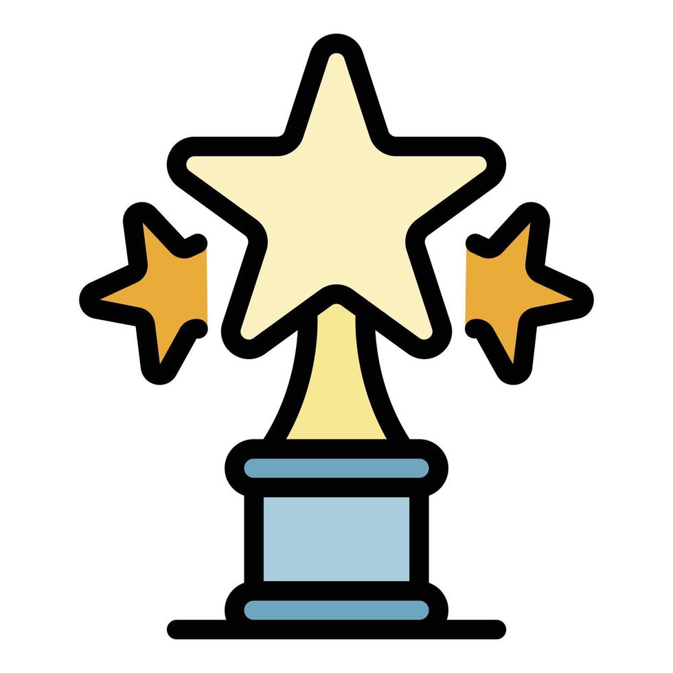 Star award icon color outline vector