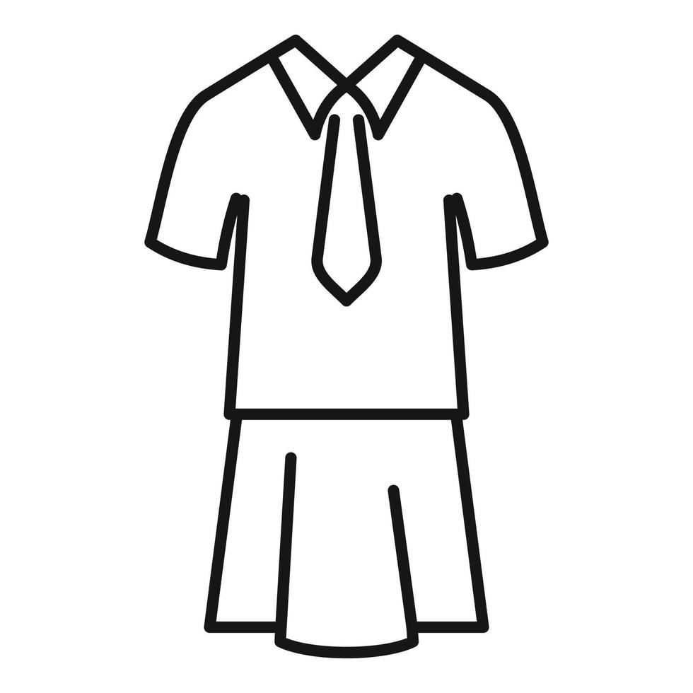 Female uniform icon outline vector. Suit dress vector