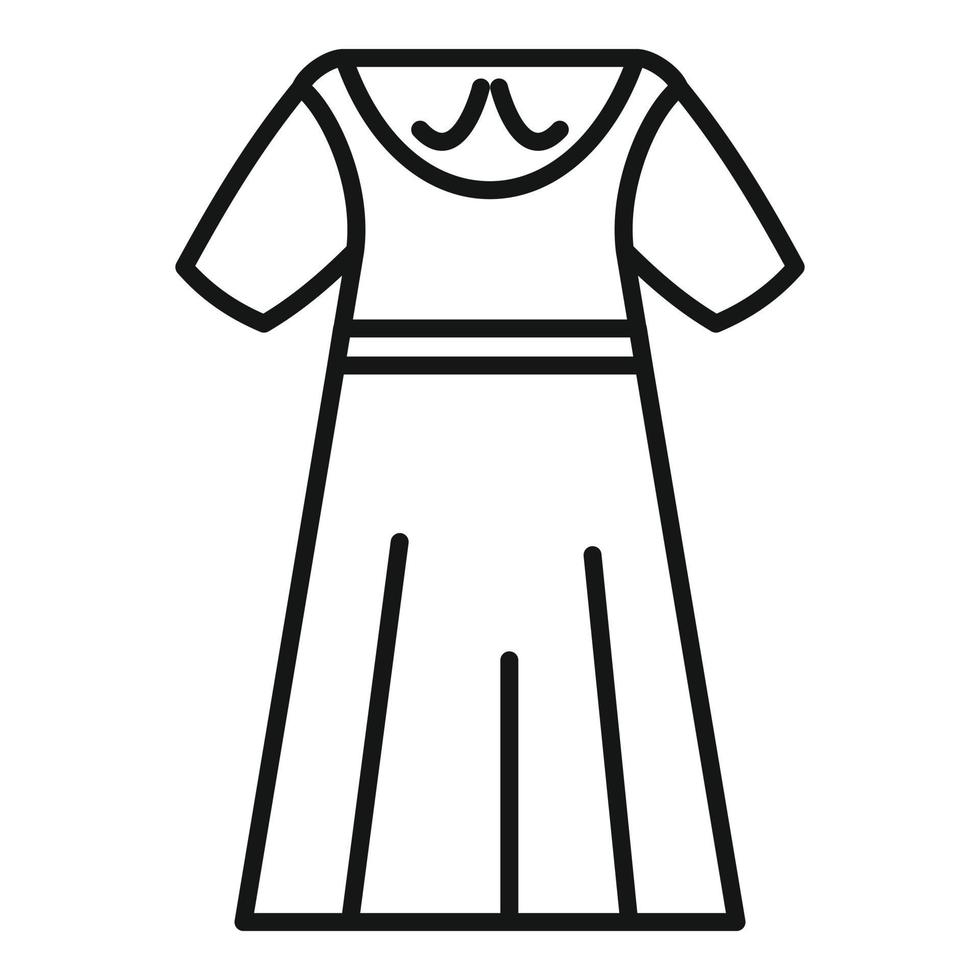 School uniform icon outline vector. Girl dress 15155282 Vector Art at ...