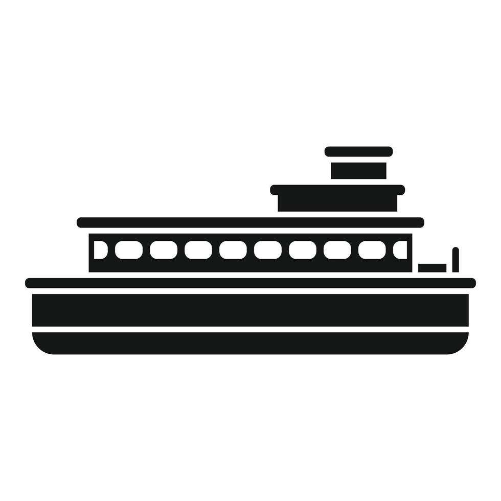 icono de ferry de agua vector simple. barco fluvial