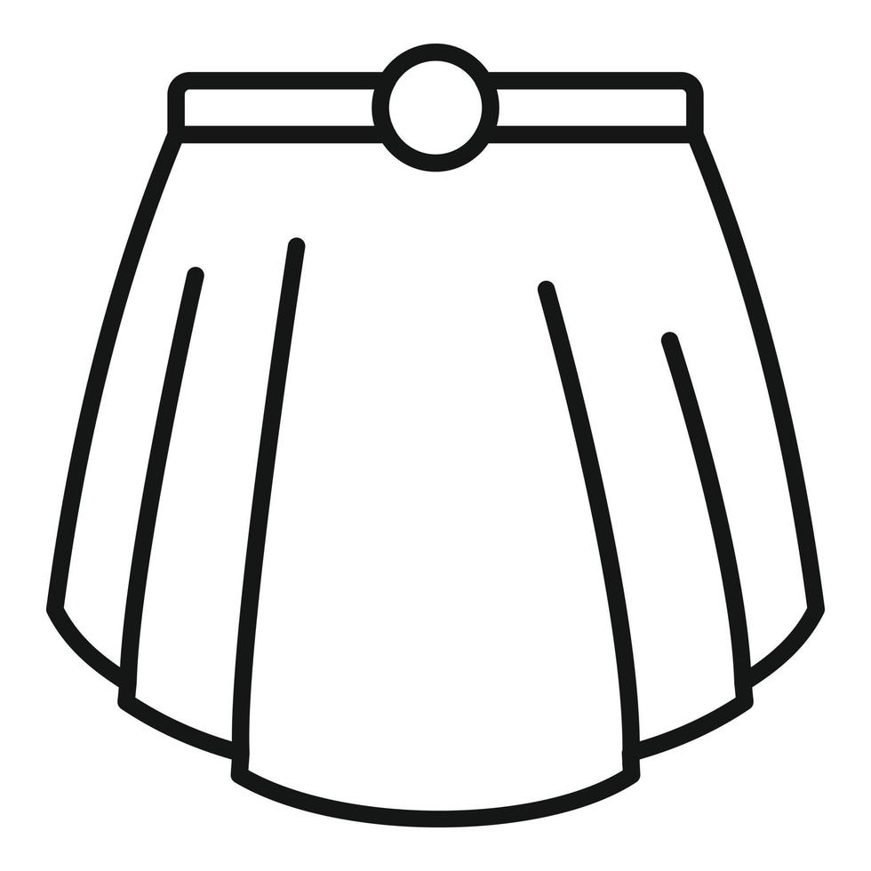 Skirt icon outline vector. Student girl vector