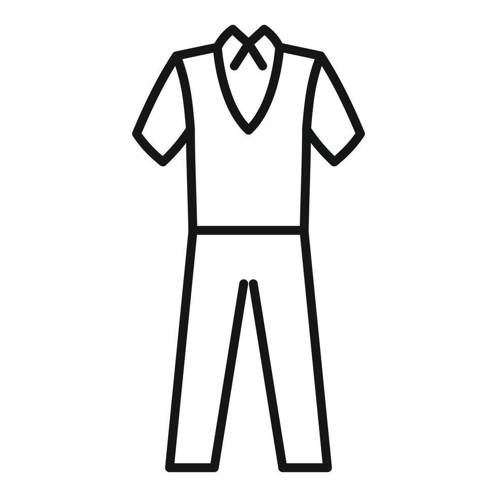 vector de contorno de icono de uniforme de niño. uniforme de estudiante