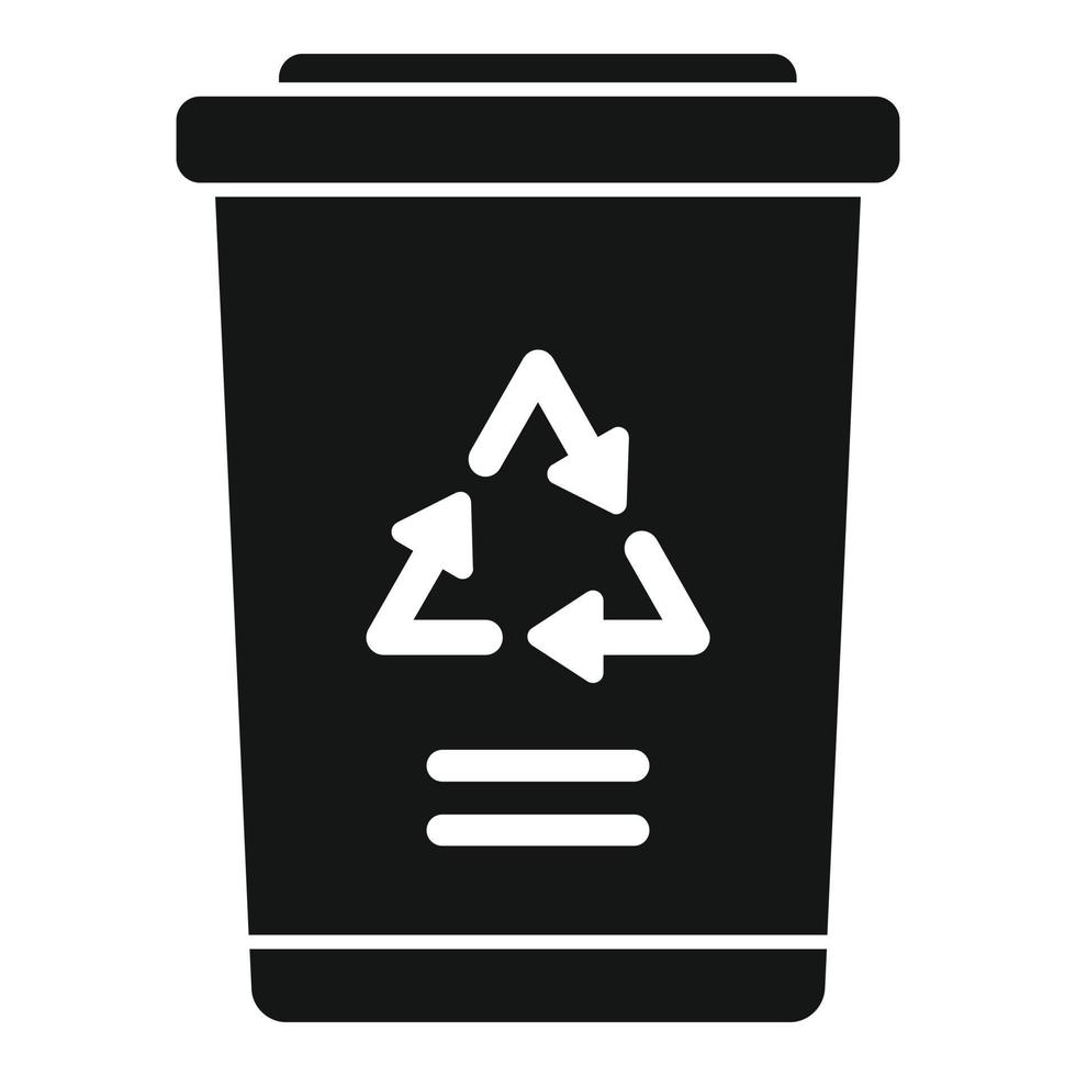 Recycle container icon simple vector. Eco bottle vector