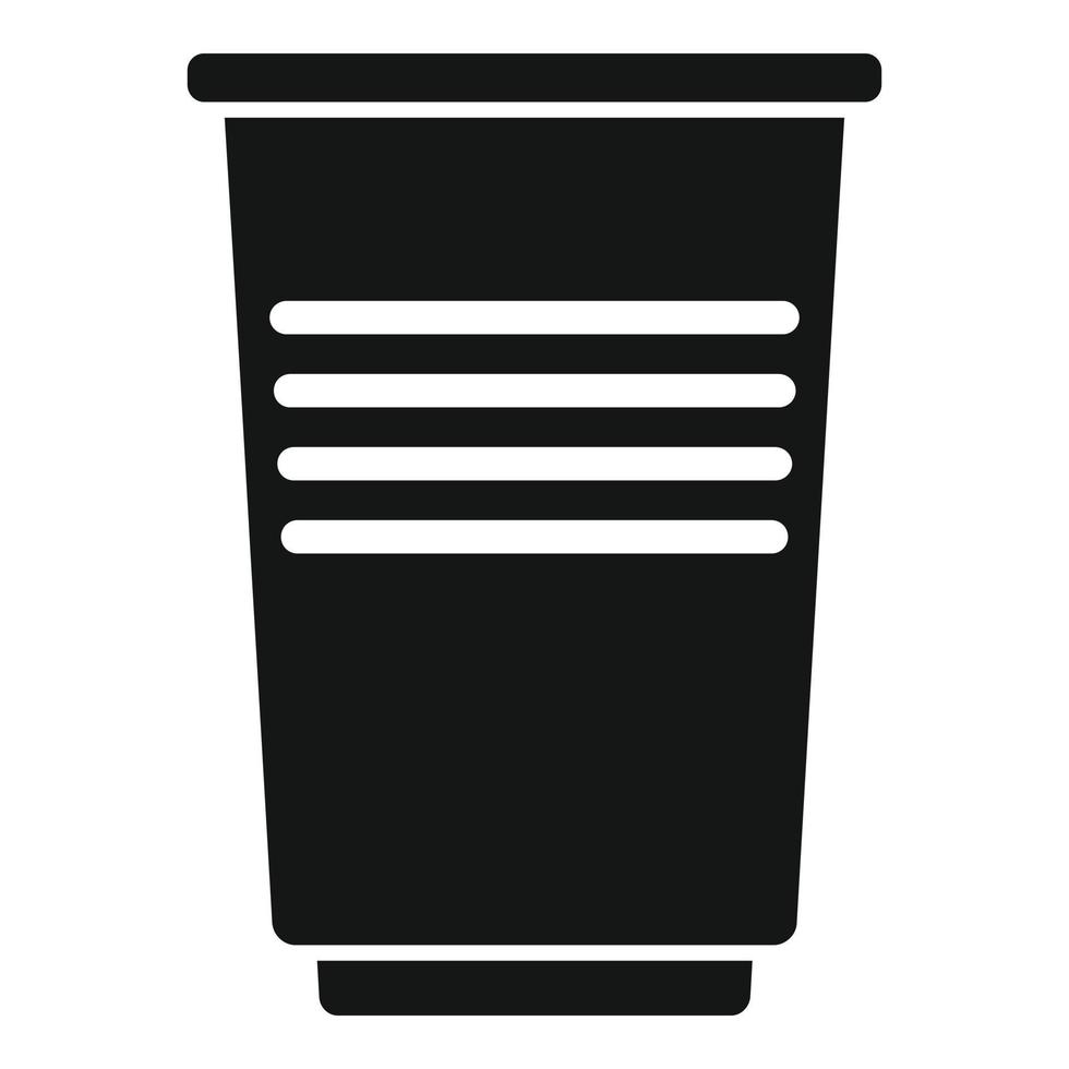 Ocean plastic cup icon simple vector. Eco recycle vector