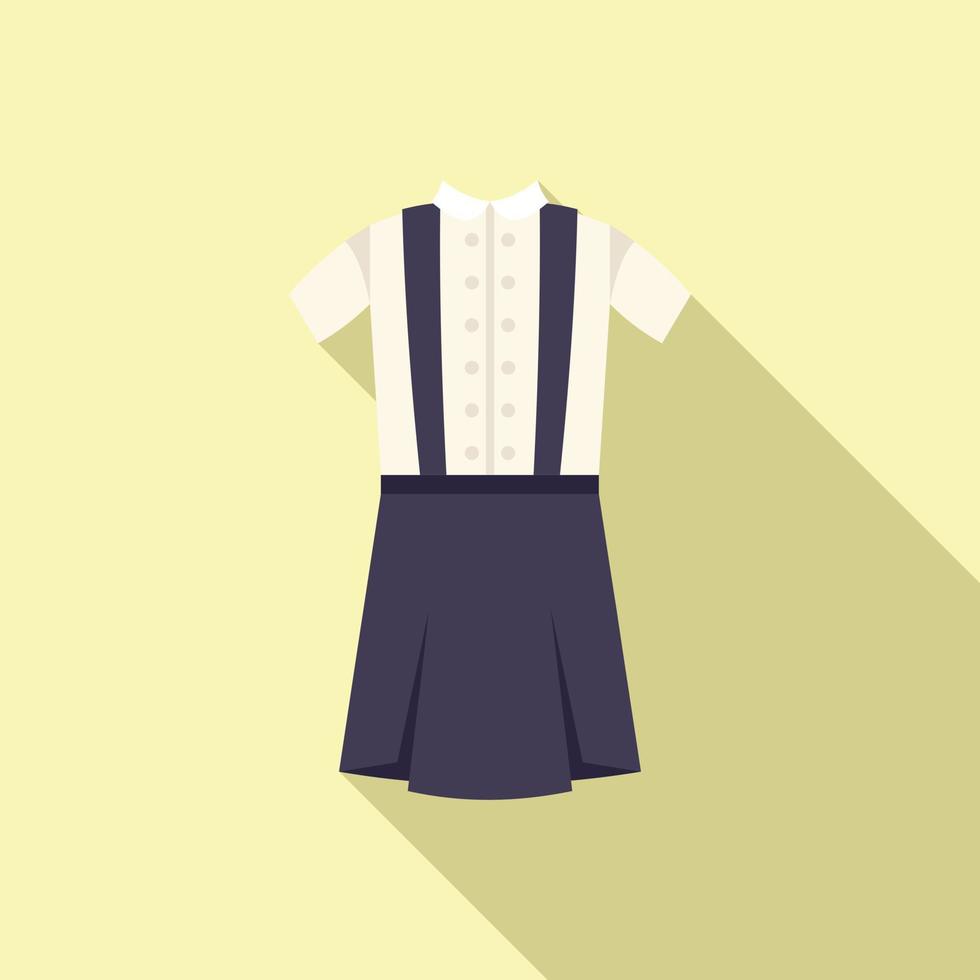 Fashion dress uniform icon flat vector. Back shirt vector